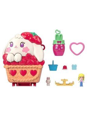 Polly Pocket Picnic Bunny Compact Playset With Accessories 4+ Years Mattel
